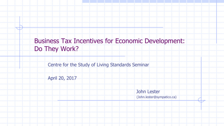 business tax incentives for economic development do they