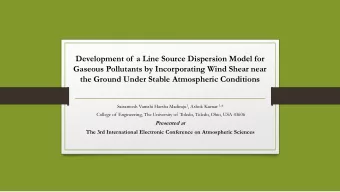 Development of  a Line Source Dispersion Model for  Gaseous Pollutants by Incorporating Wind Shear