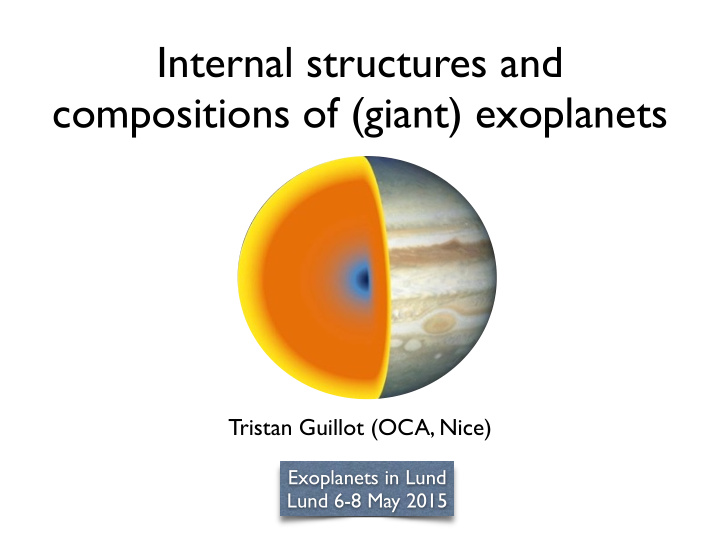 internal structures and compositions of giant exoplanets