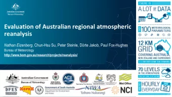 reanalysis Nathan Eizenberg , Chun-Hsu Su, Peter Steinle, Drte Jakob, Paul Fox-Hughes  Bureau of