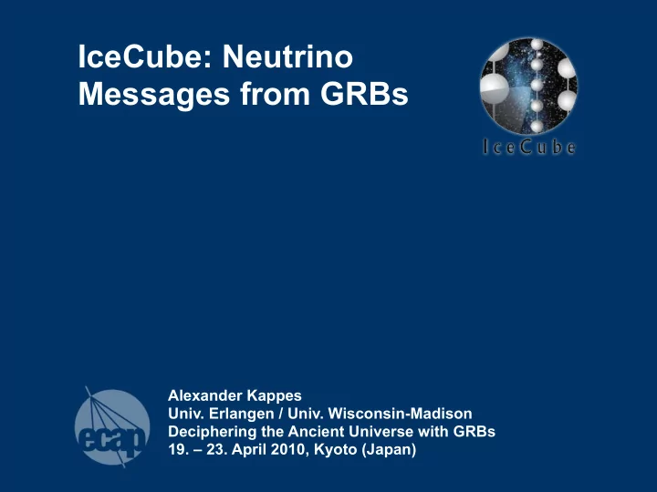 icecube neutrino messages from grbs