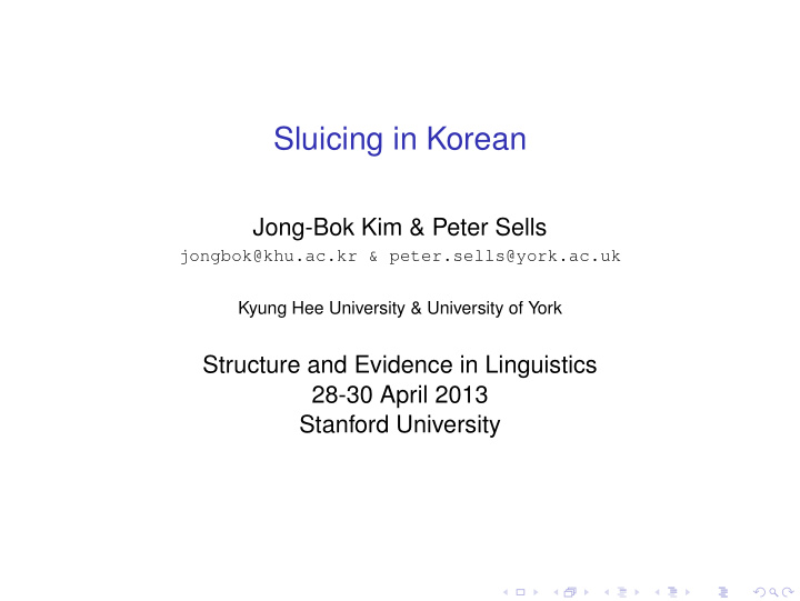 sluicing in korean