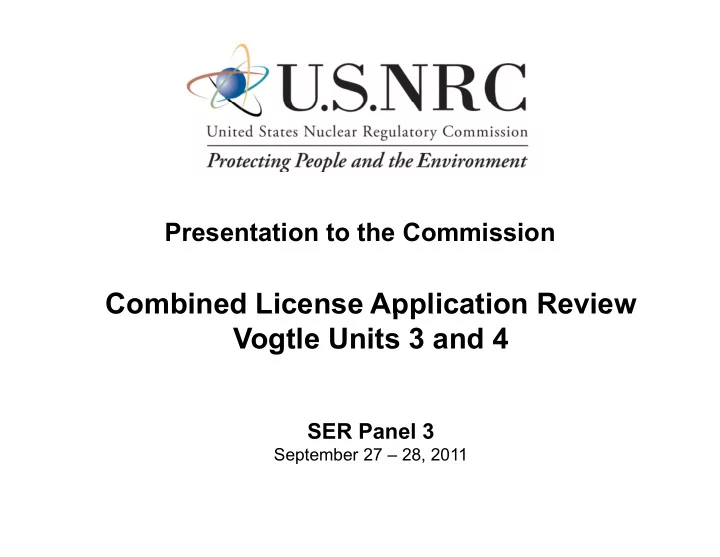 combined license application review combined license