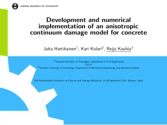 Development and numerical  implementation of an anisotropic  continuum damage model for concrete