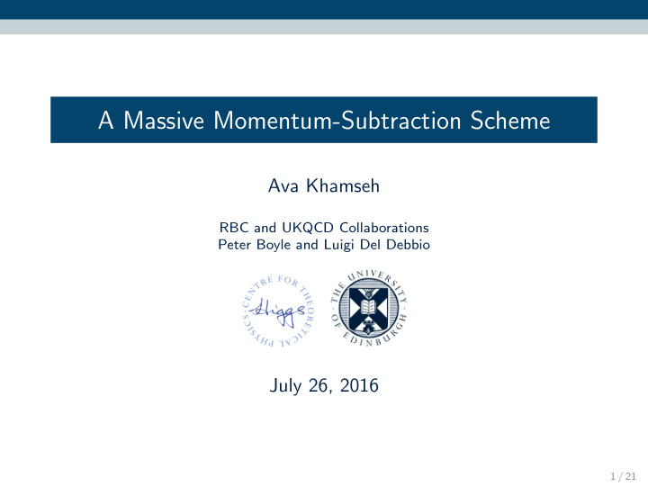 a massive momentum subtraction scheme