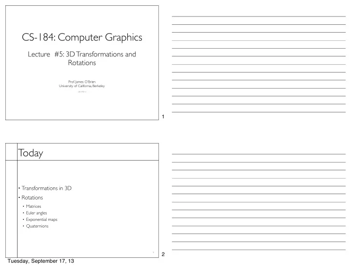 cs 184 computer graphics