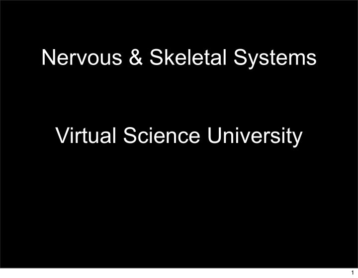 nervous skeletal systems virtual science university