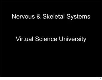 Nervous &amp; Skeletal Systems  Virtual Science University  1  Nervous &amp; Skeletal Systems