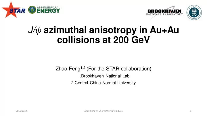 j azimuthal anisotropy in au au collisions at 200 gev
