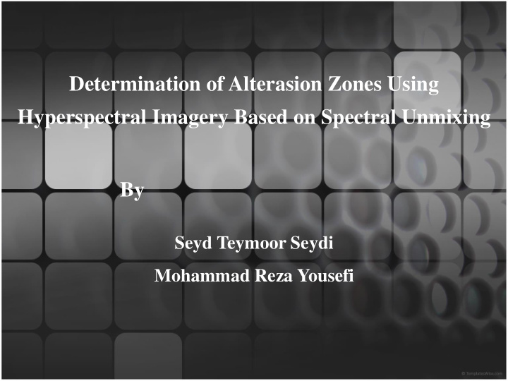 determination of alterasion zones using hyperspectral