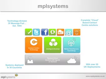 @  Contact Centre  Intelligent Desktop  Mobile Field Service  Technology  Technology  Resilient