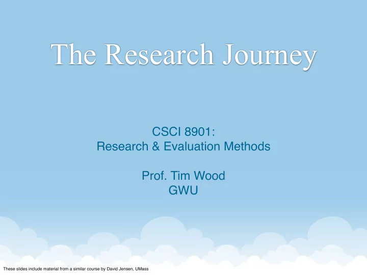 the research journey
