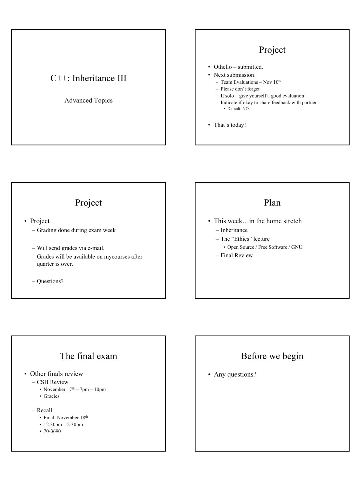 project