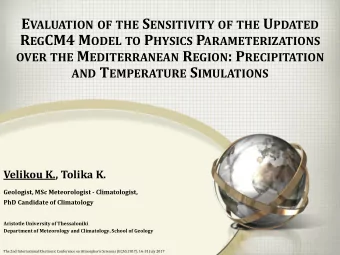P RECIPITATION (W INTER )  The 2nd International Electronic Conference on Atmospheric Sciences