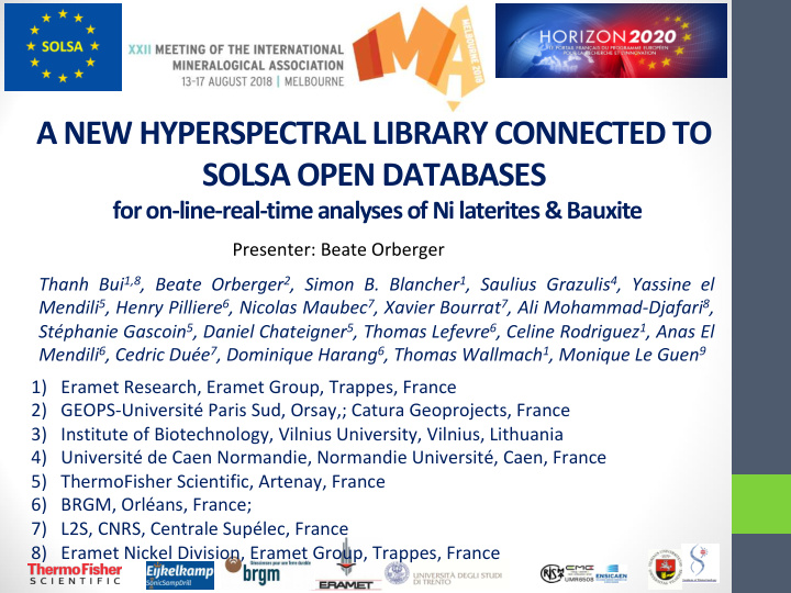 a new hyperspectral library connected to solsa open