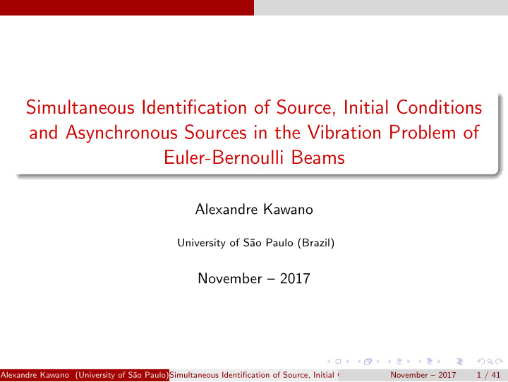 simultaneous identification of source initial conditions