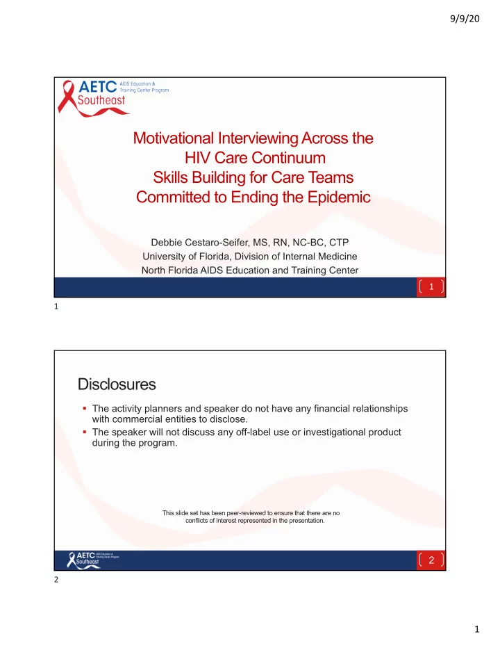 motivational interviewing across the hiv care continuum