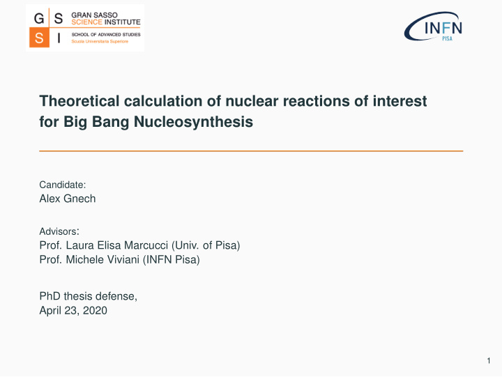theoretical calculation of nuclear reactions of interest