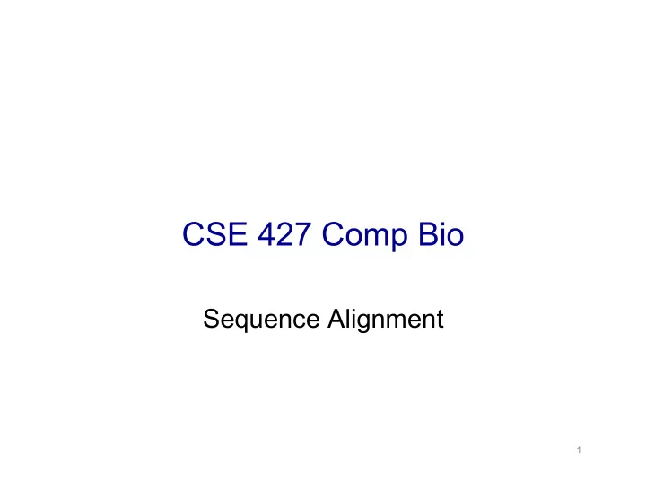 cse 427 comp bio
