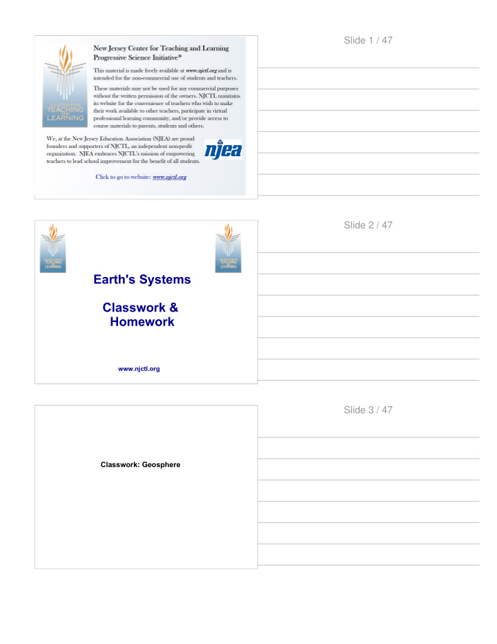 earth s systems classwork homework