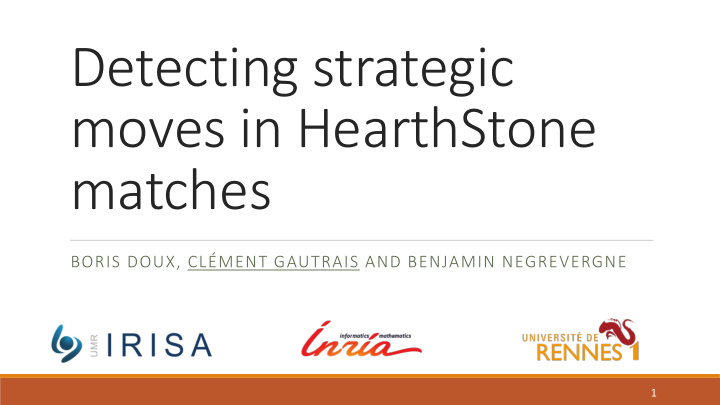 detecting strategic