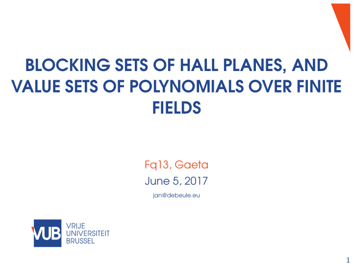 blocking sets of hall planes and value sets of
