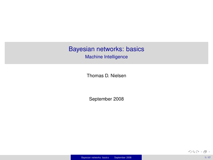 bayesian networks basics