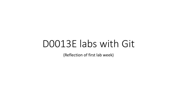 d0013e labs with git