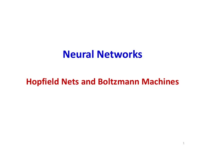 neural networks