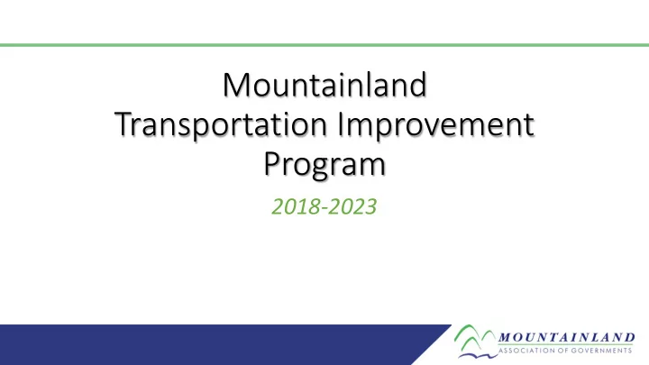 transportation improvement