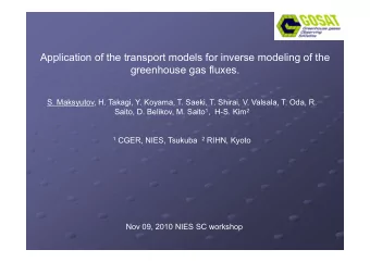 Application of the transport models for inverse modeling of the  greenhouse gas fluxes.  S.
