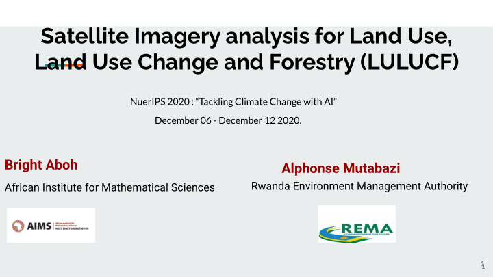 satellite imagery analysis for land use land use change