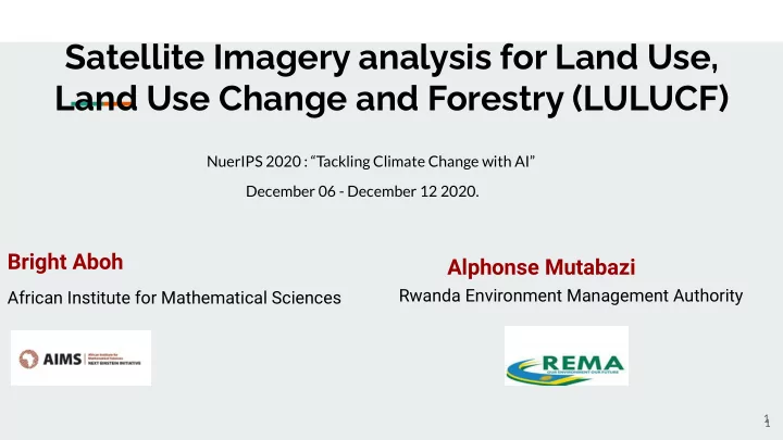 satellite imagery analysis for land use land use change