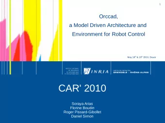 CAR' 2010  Soraya Arias  Florine Boudin  Roger Pissard-Gibollet  Daniel Simon  2  Orccad : status