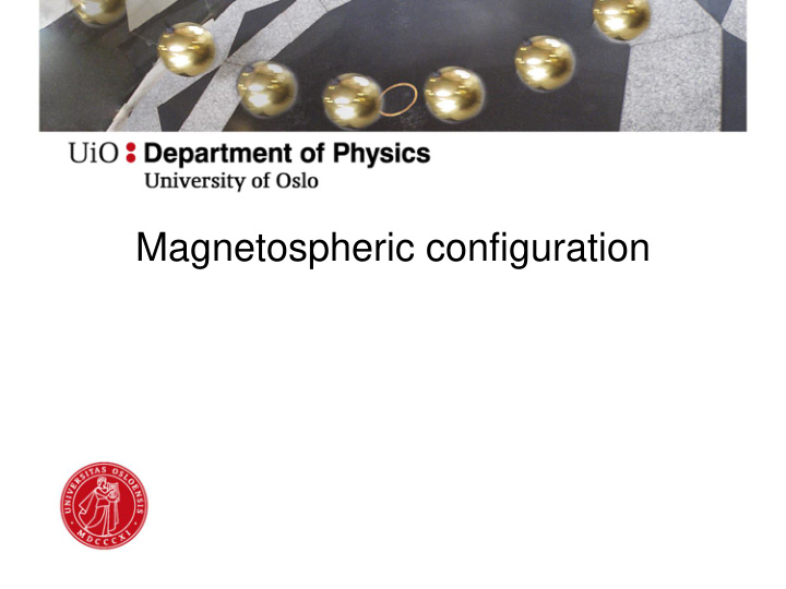 magnetospheric configuration the dayside