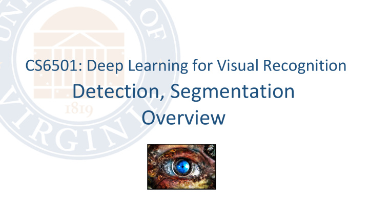 detection segmentation overview object detection