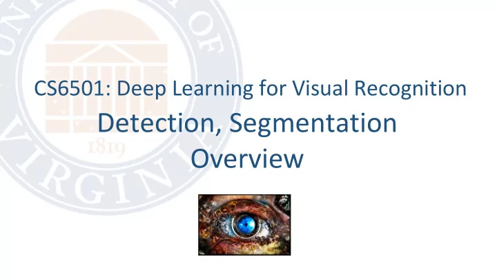 detection segmentation overview object detection