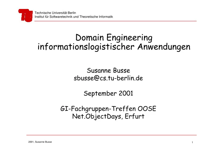 technische universit t berlin institut f r