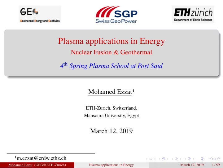plasma applications in energy