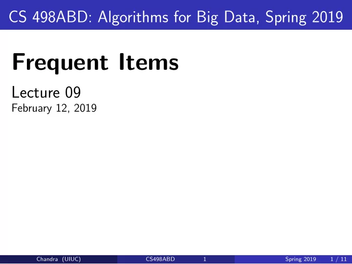 frequent items