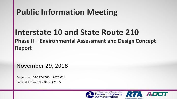 public information meeting interstate 10 and state route