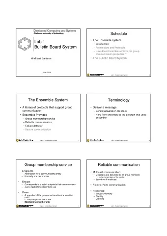 Lab 1   Introduction  Bulletin Board System   Architecture and Protocols   How does