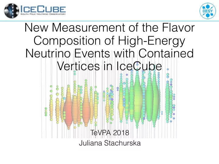 new measurement of the flavor composition of high energy