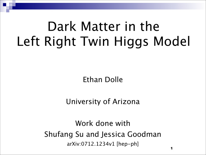 dark matter in the left right twin higgs model