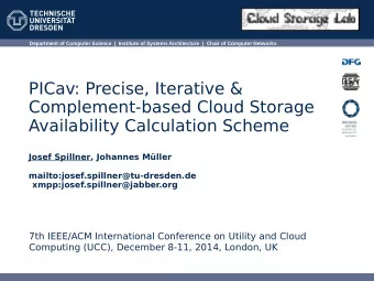 PICav: Precise, Iterative &amp;  Complement-based Cloud Storage  Availability Calculation Scheme