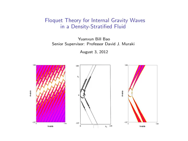floquet theory for internal gravity waves in a density