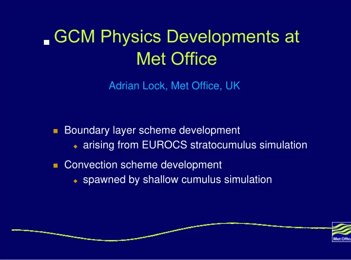 adrian lock met office uk boundary layer scheme
