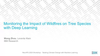 Monitoring the Impact of Wildfires on Tree Species  with Deep Learning Wang Zhou , Levente Klein