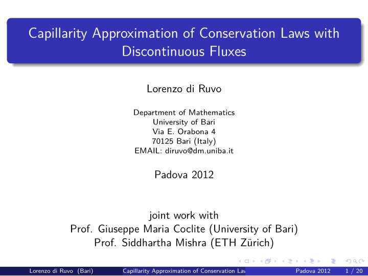 capillarity approximation of conservation laws with