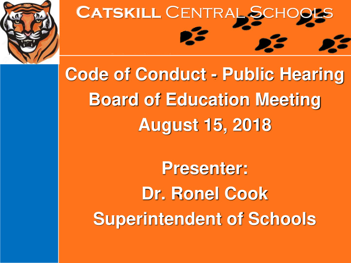 code of conduct public hearing